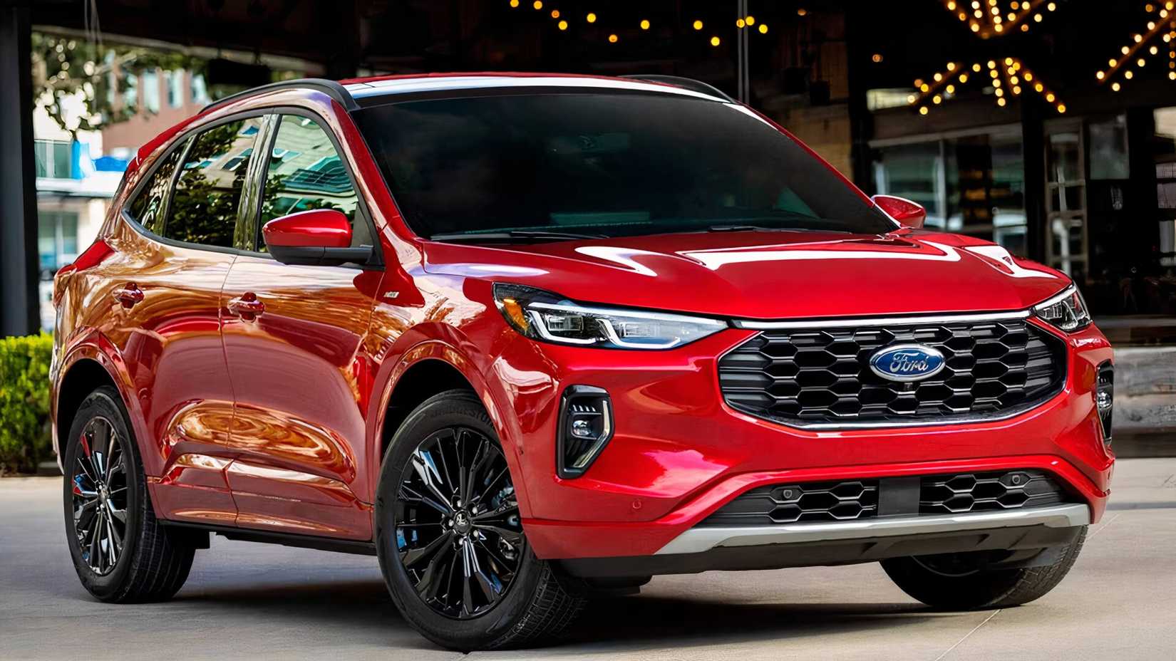 2026 Ford Escape in red front third quarter view