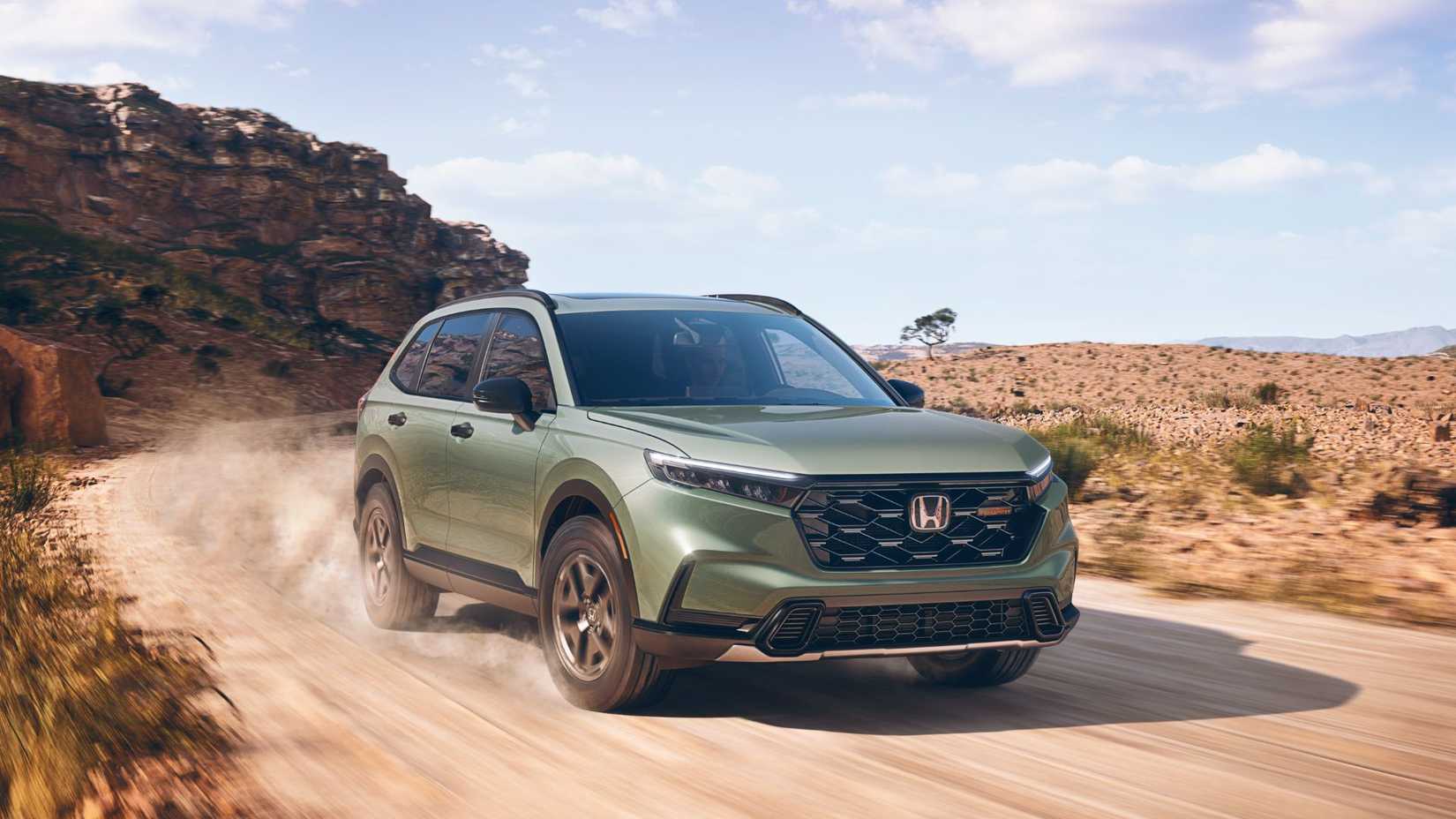 2026 Honda CR-V TrailSport accelerating hard off the road
