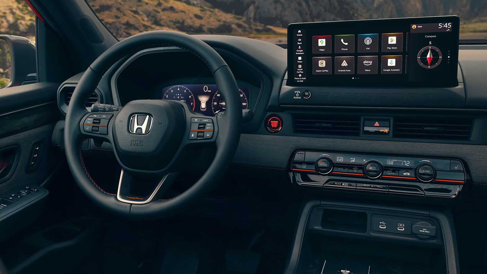 2026 Honda Passport TrailSport interior dashboard view
