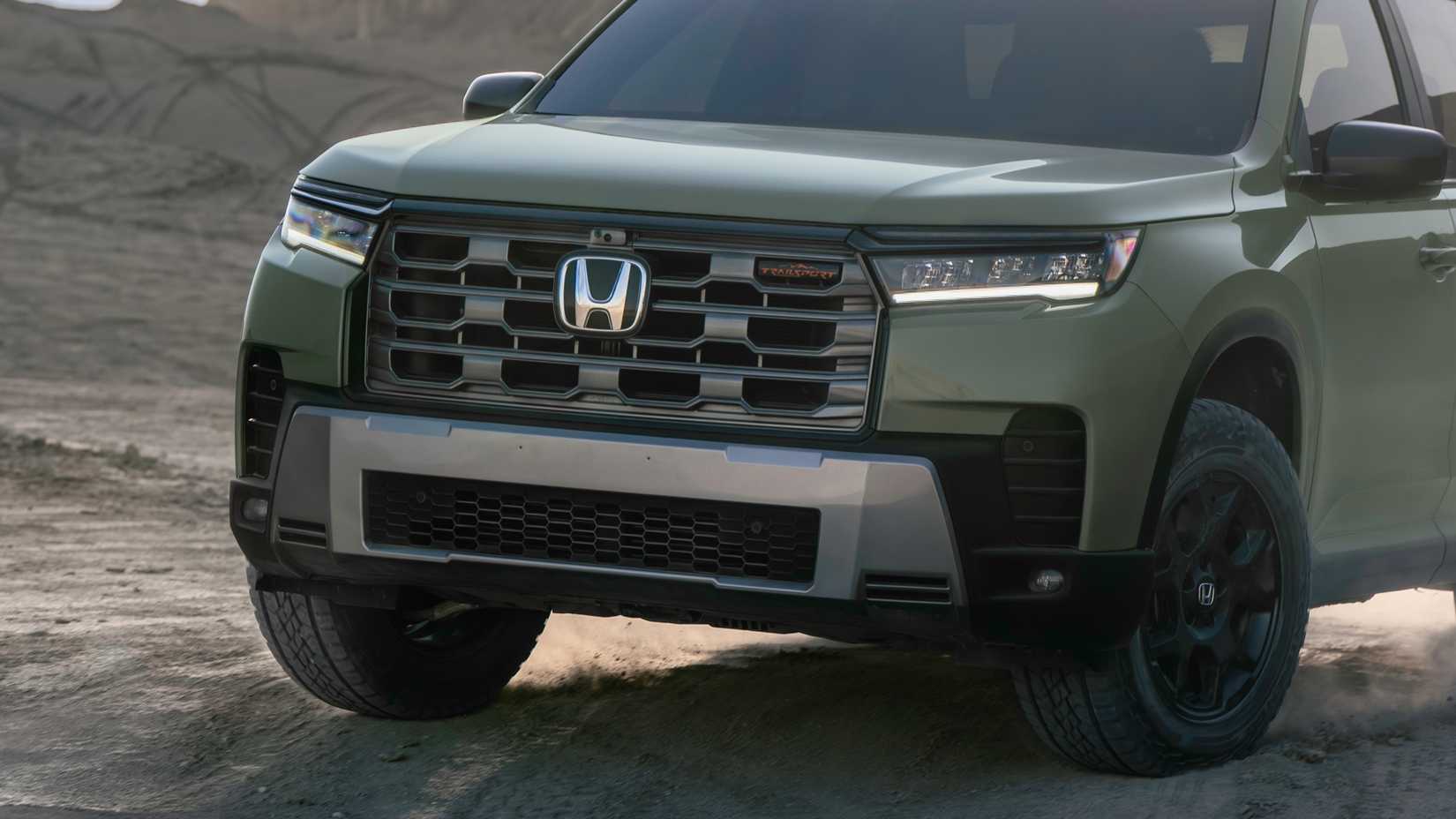 Close do exterior do Honda Pilot Trailsport 2026