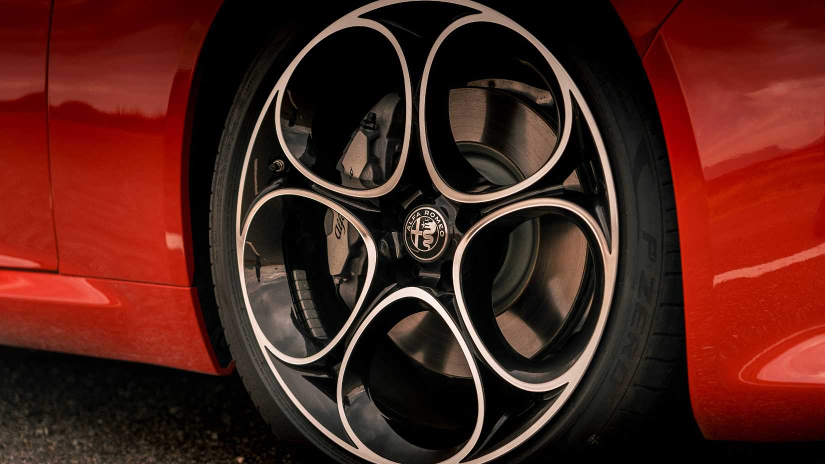 Close-up shot of a 2025 Alfa Romeo Giulia's wheel