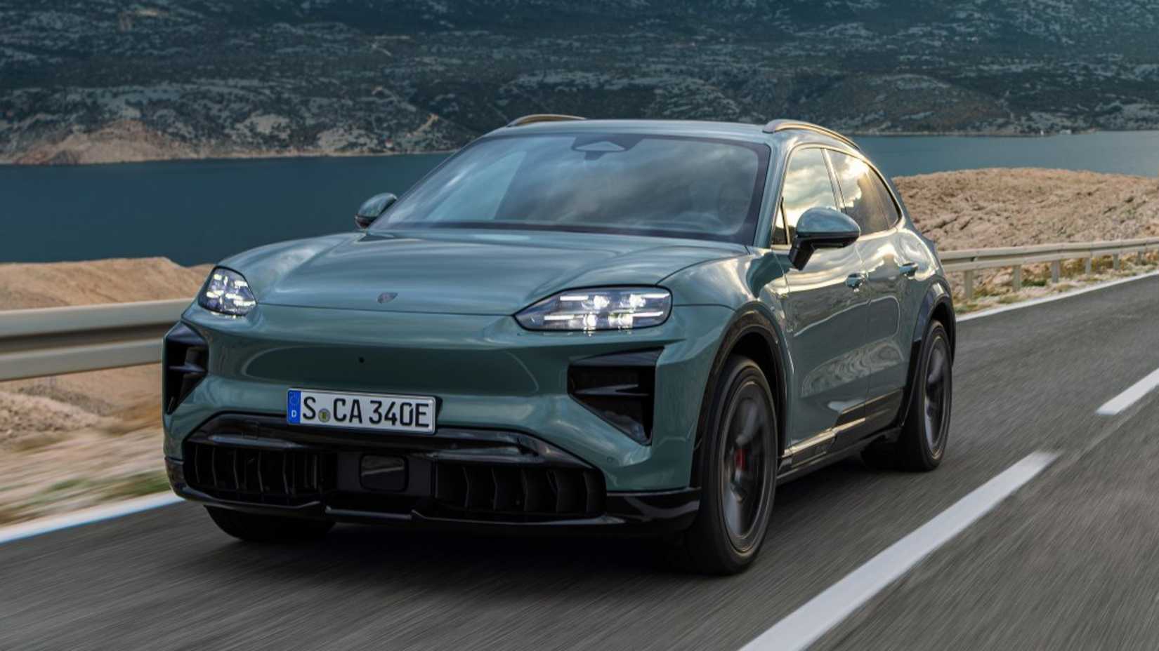 2026 Porsche Cayenne Electric front 3/4 action