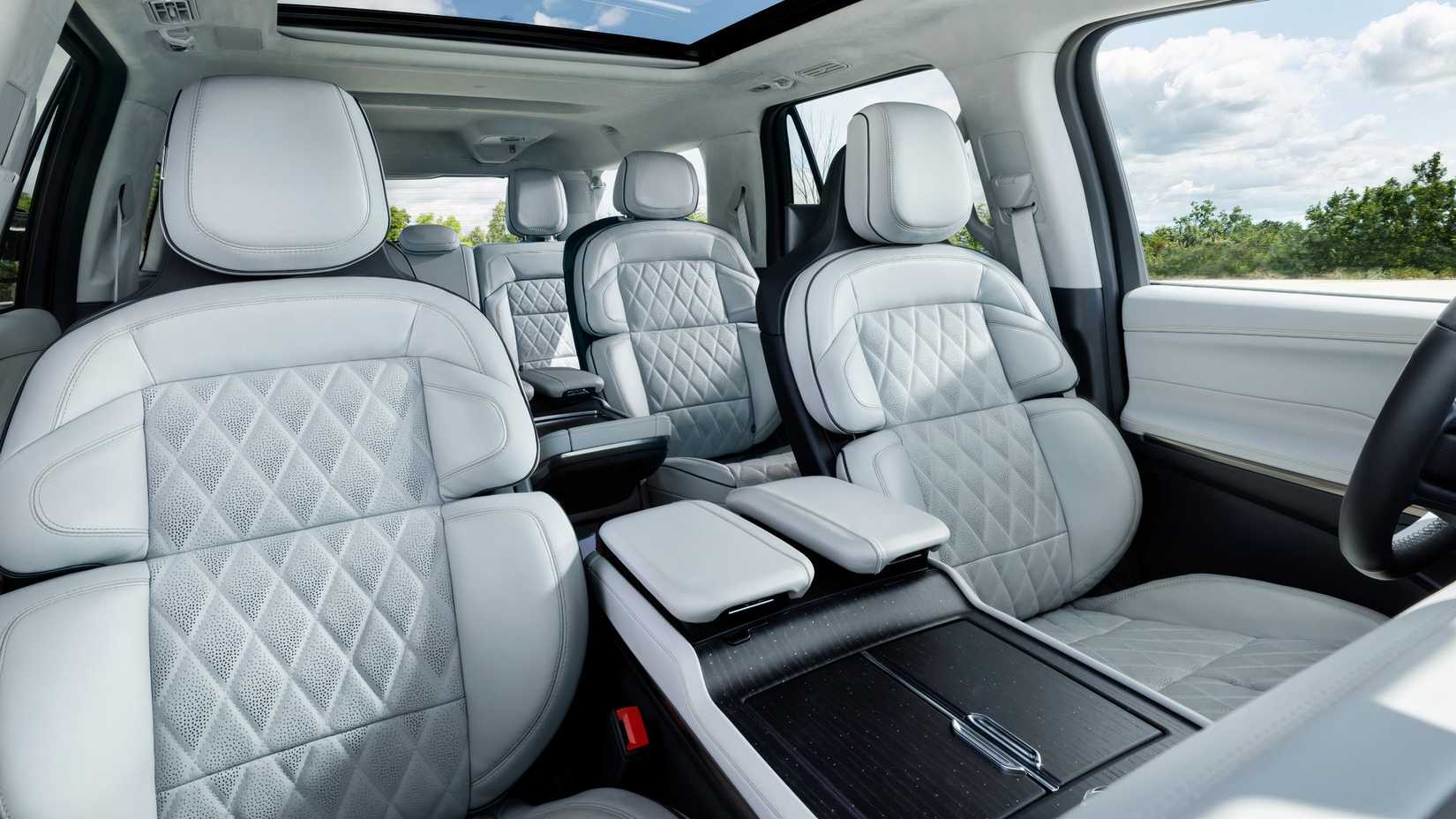 An interior shot of the 2025 Lincoln Navigator Black Label's seats
