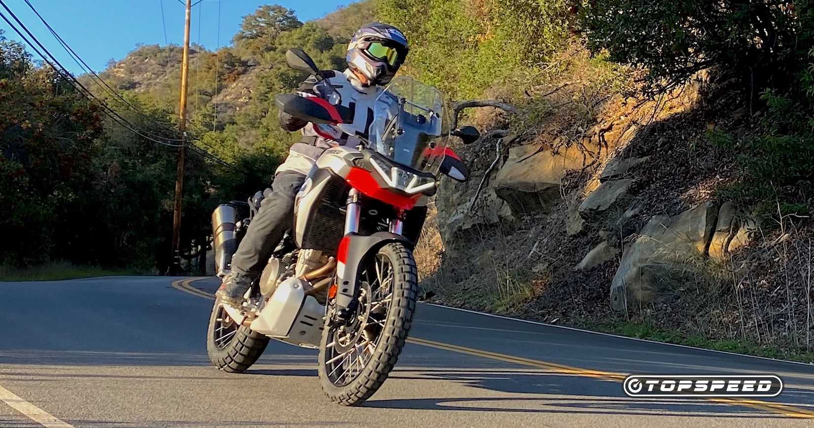 2022 Aprilia Tuareg 660 in martian red and silver
