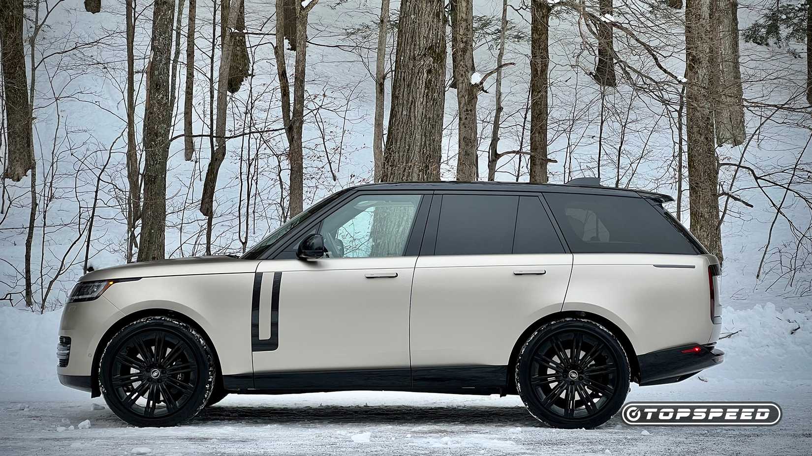 Sunset Gold Satin Range Rover profile