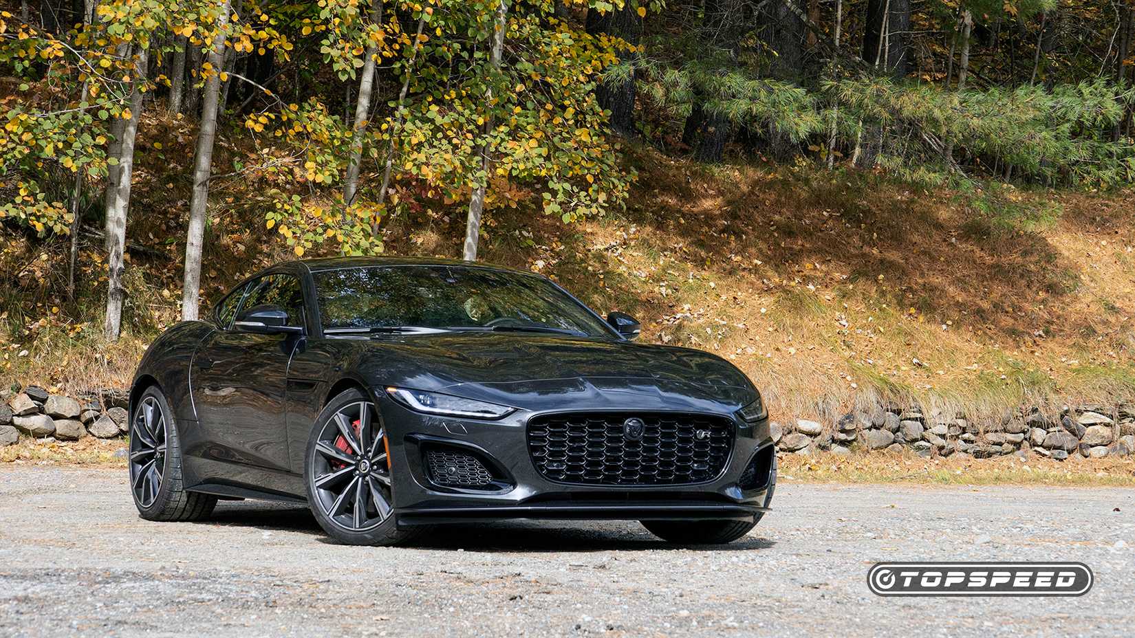 2024 Jaguar F-Type R75 in black front 3/4