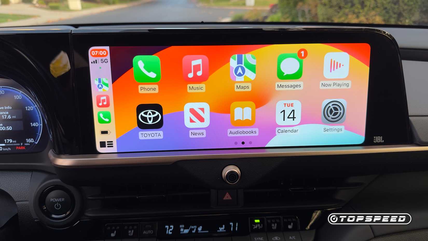 Interior shot of a 2024 Toyota Crown Limited Apple CarPlay Screen