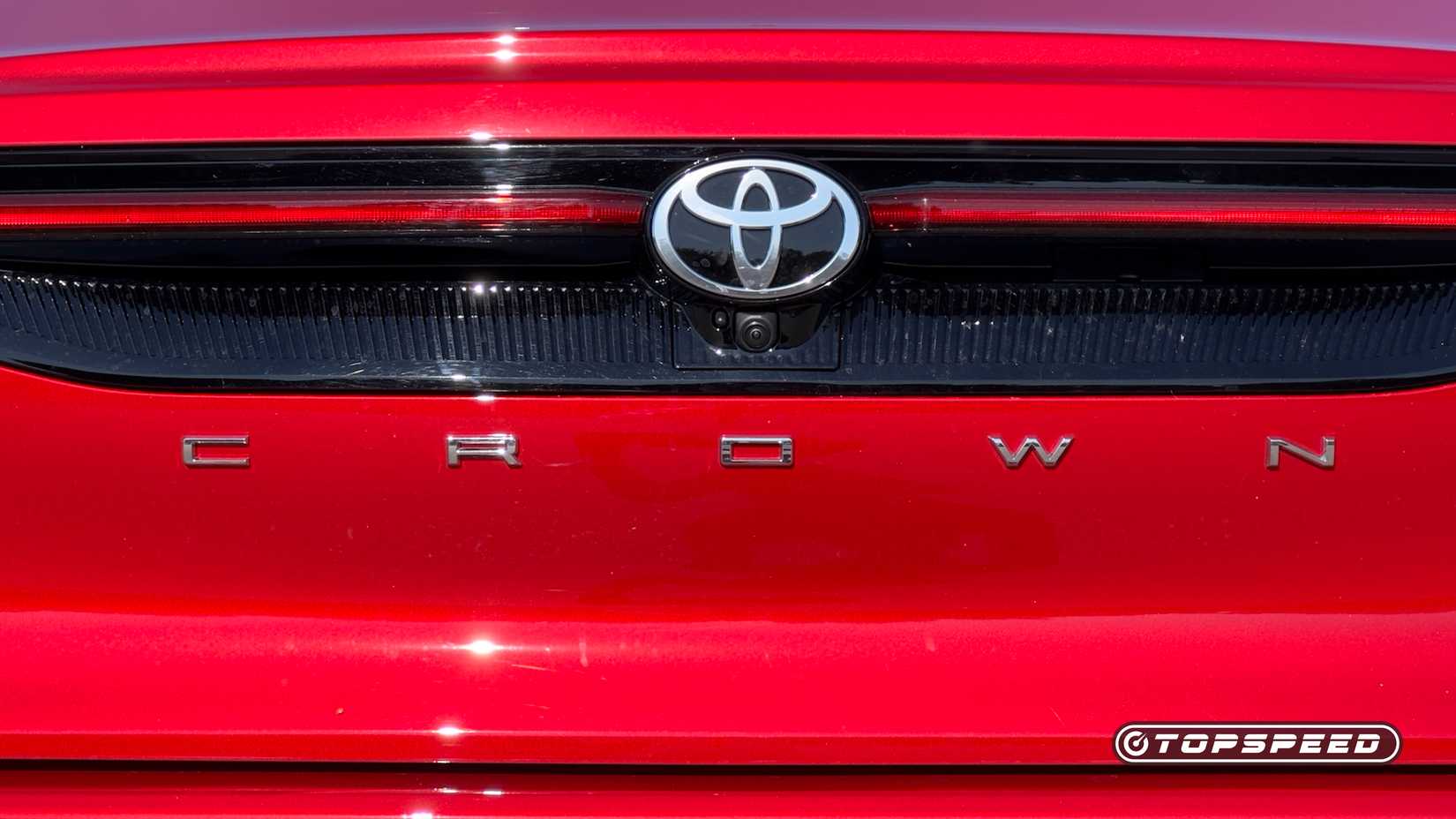2024 Toyota Crown Limited close-up of the Rear Logo and Nameplate