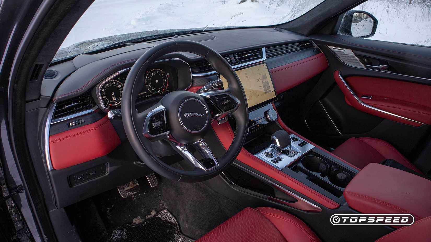 An interior shot of the 2024 Jaguar F-Pace