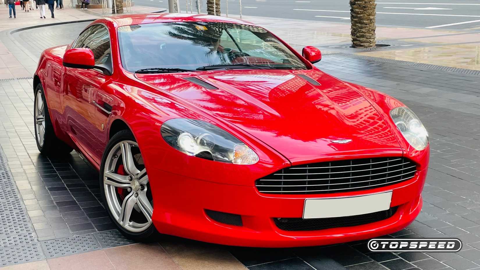 Red 2009 Aston Martin DB9