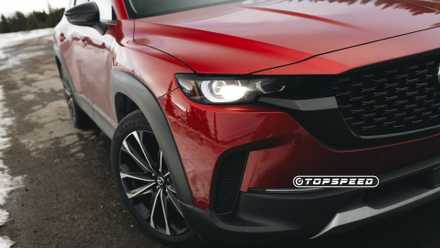 Front close-up of the headlights of the 2024 Mazda CX-50