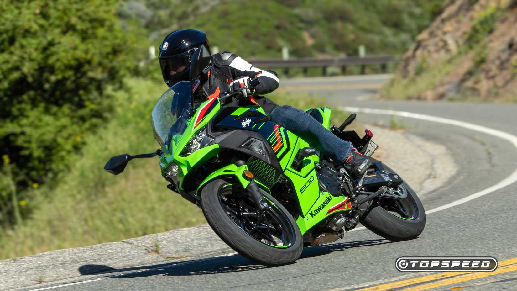 2024 Kawasaki Ninja 500 SE KRT em verde limão e preto