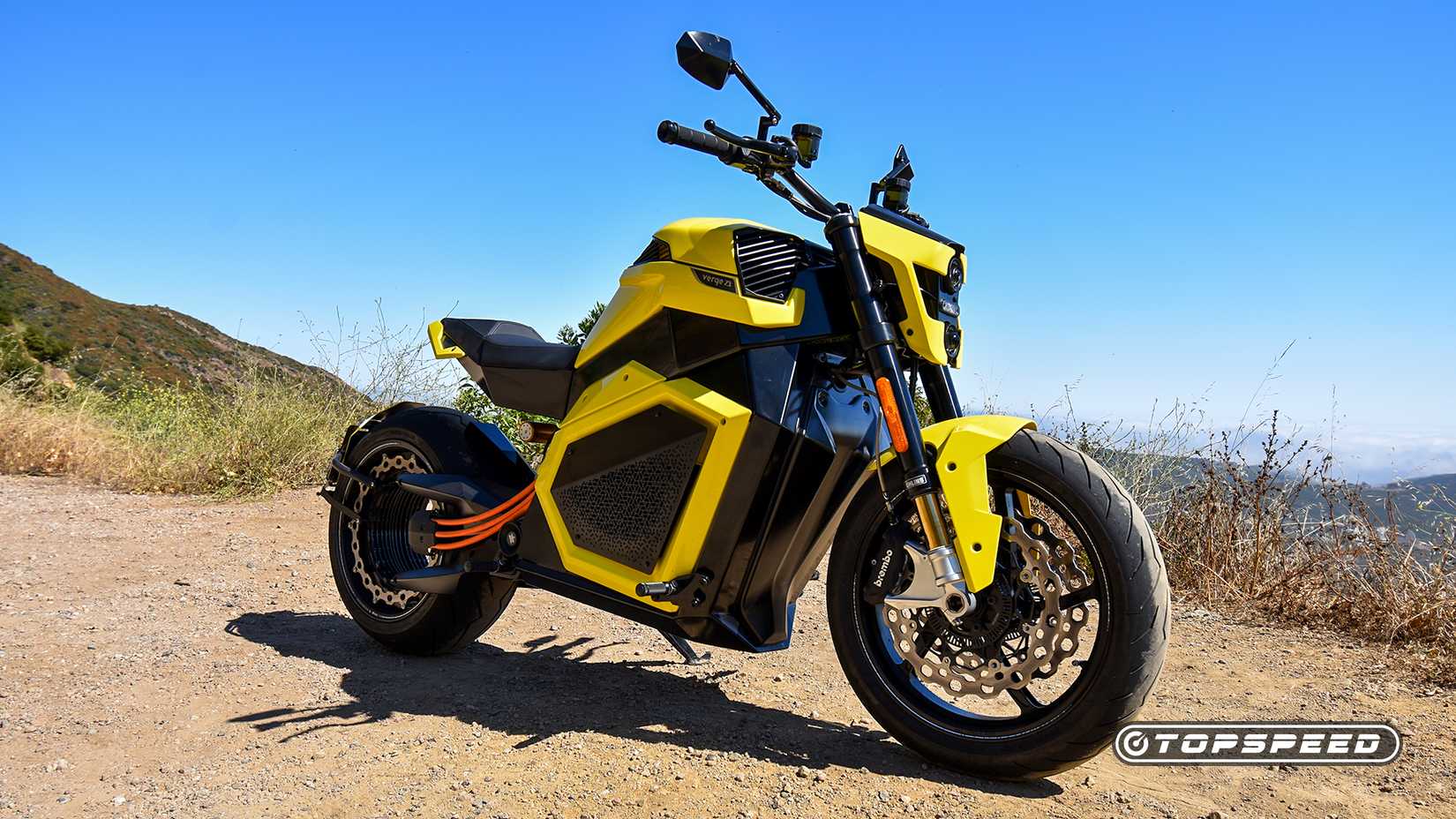 2024 Verge TS Pro in yellow front view 