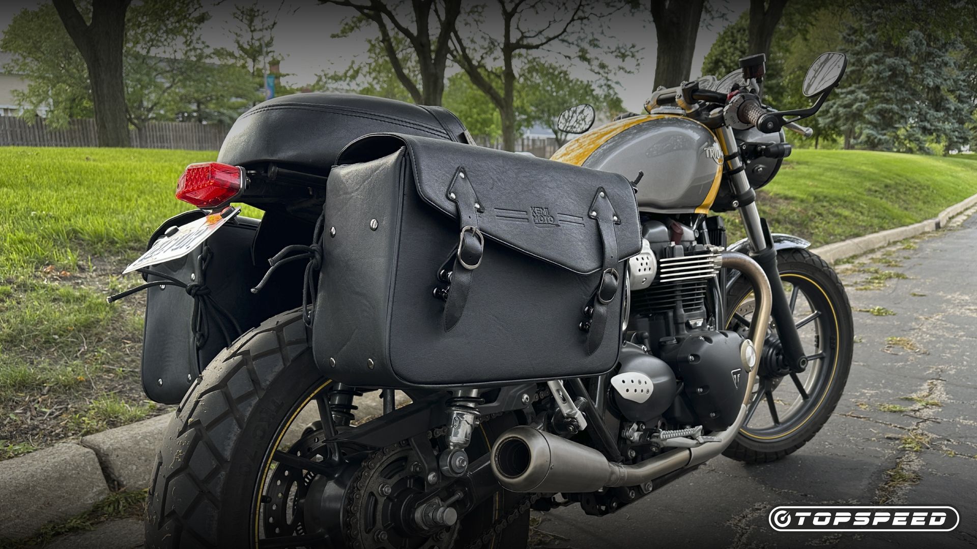 Kemimoto Leather Motorcycle Saddlebags