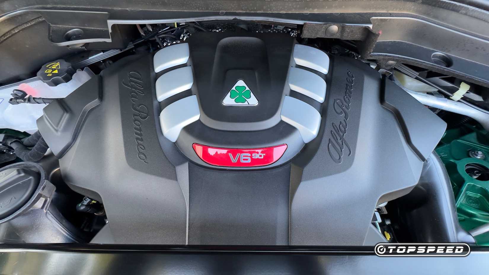 2024 Alfa Romeo Stelvio Quadrifoglio Engine Closeup