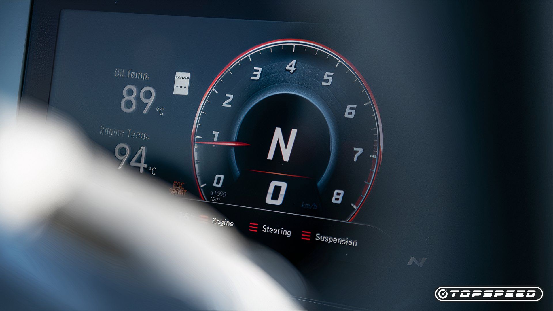 2025 Hyundai Elantra N close-up do display digital 