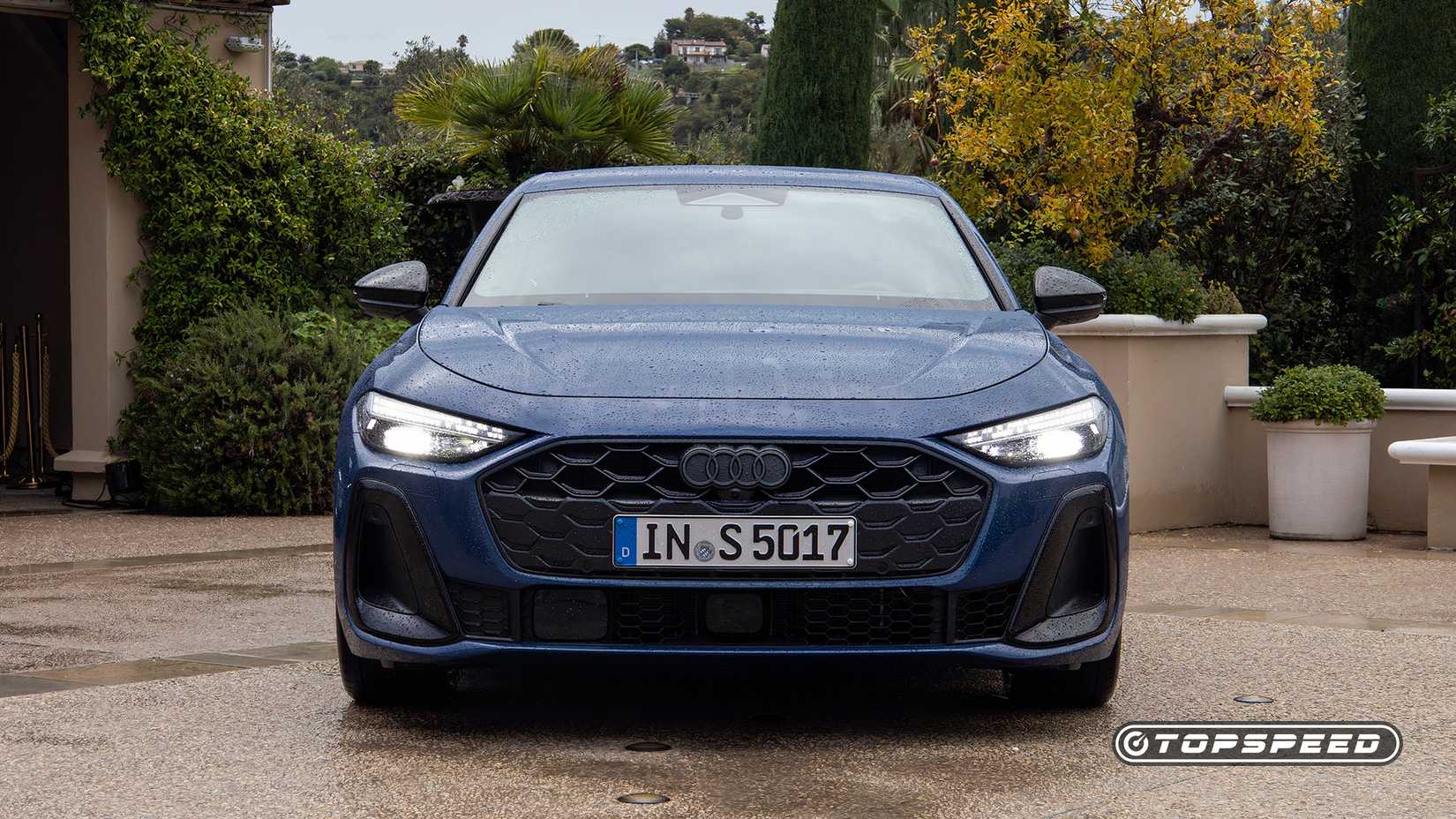 2025 Audi S5 front shot parked in front of house