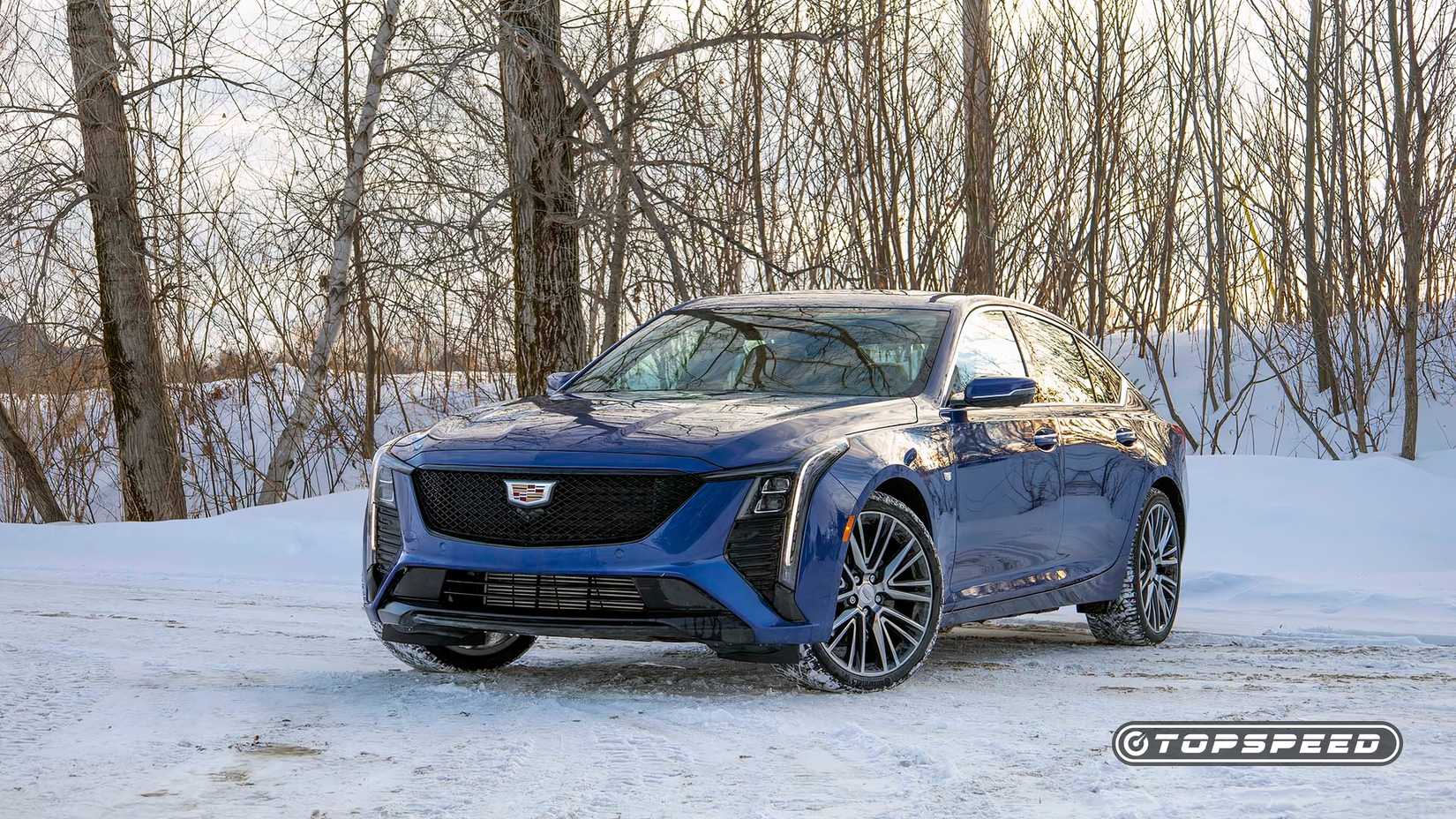 2025 Cadillac CT5 Front Three Quarter TopSpeed-1