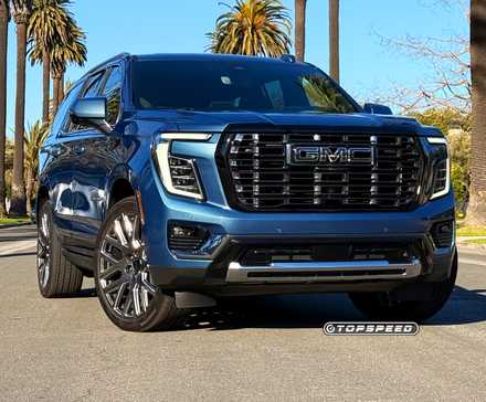 Exterior azul do GMC Yukon Denali 2025