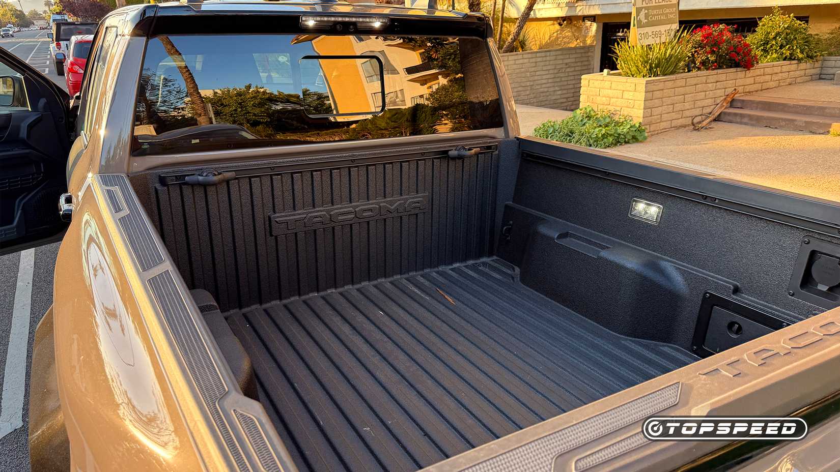 Overhead shot of a 2025 Tacoma TRD Pro's bed