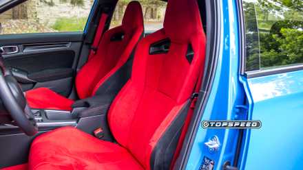 2024 Honda Civic Type R interior shot showing front seats