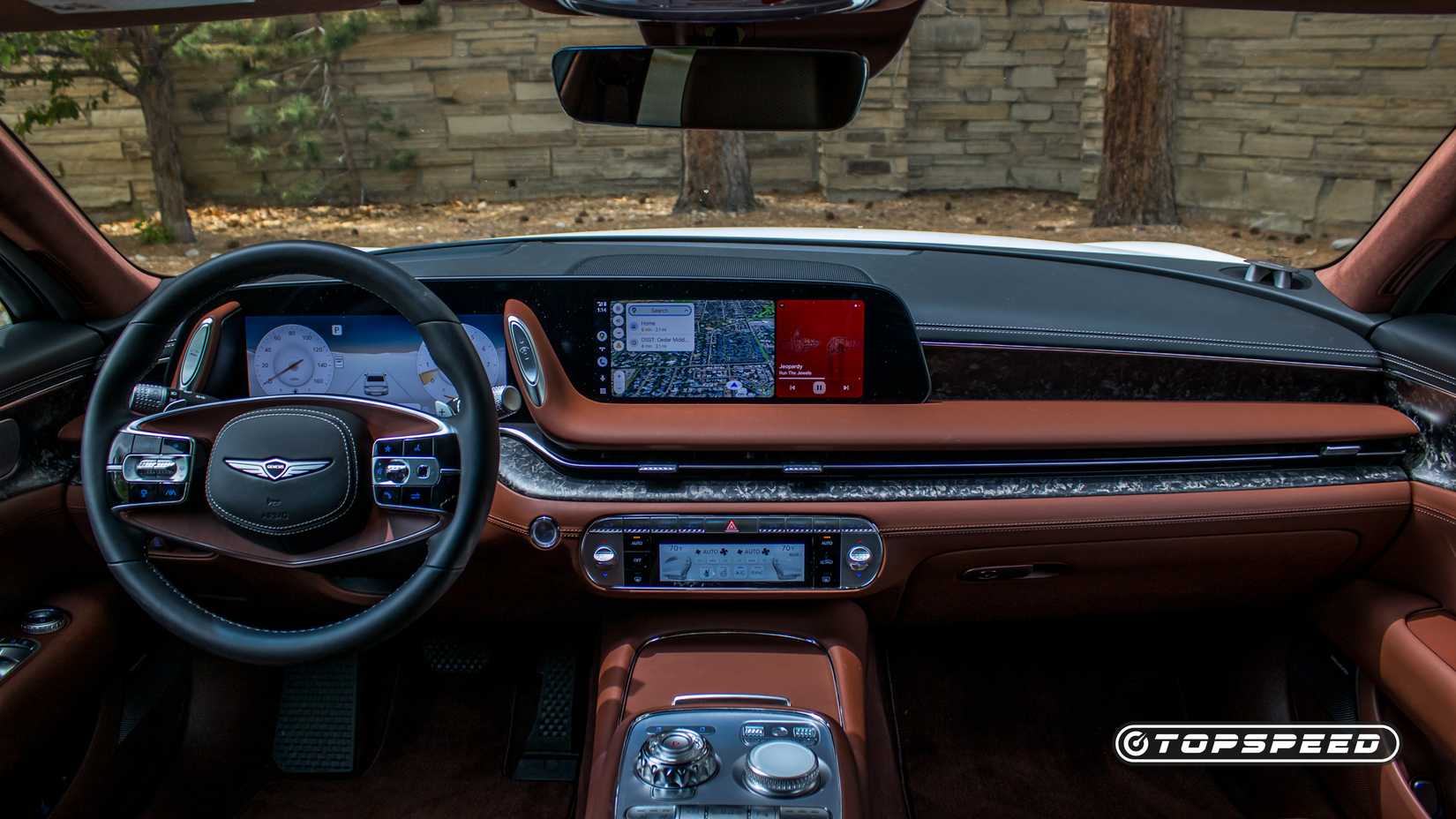 Interior shot of a 2025 Genesis G90 showing dash