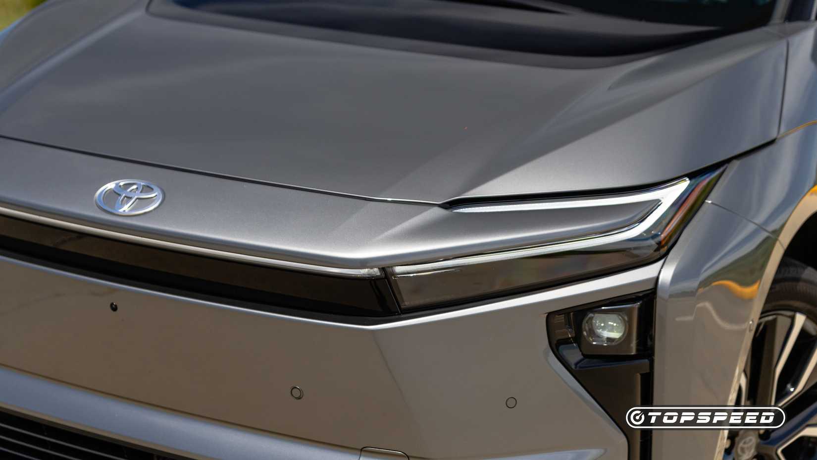 Close-up shot of the 2026 Toyota bZ front-end