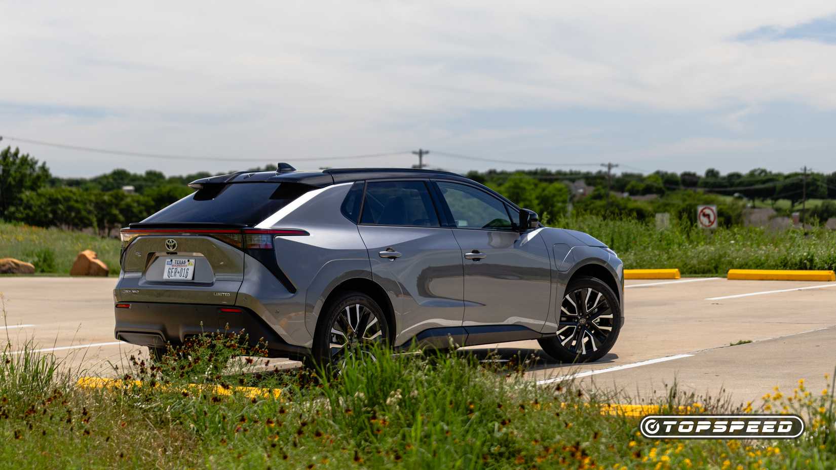 A still shot of the 2026 Toyota bZ in a parking lot