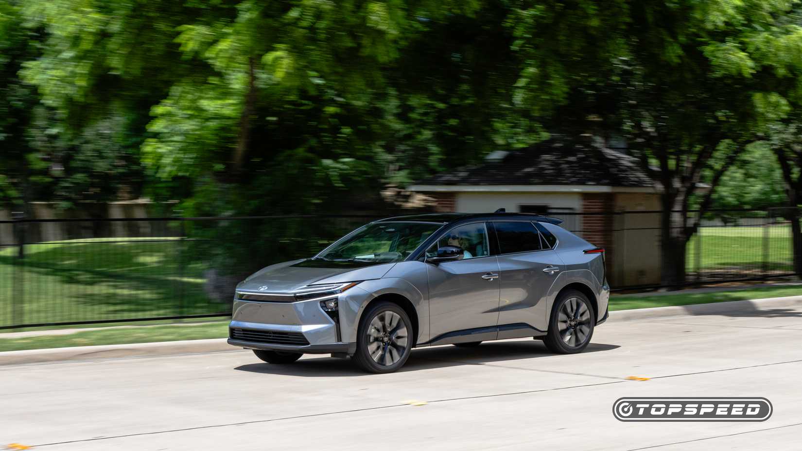 An action shot of the 2026 Toyota bZ 