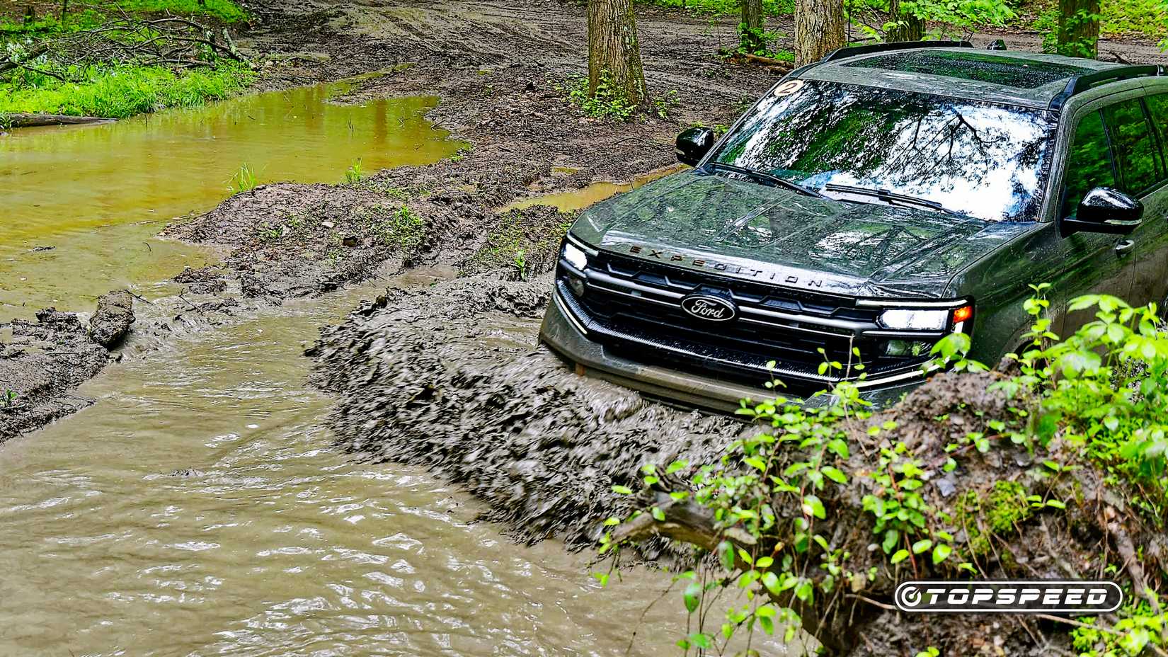 2025 Ford Expedition Tremor driving through mud