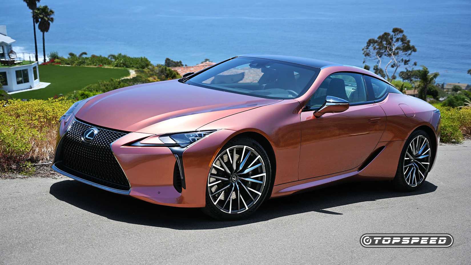 2025 Copper Lexus LC500 front 3/4 