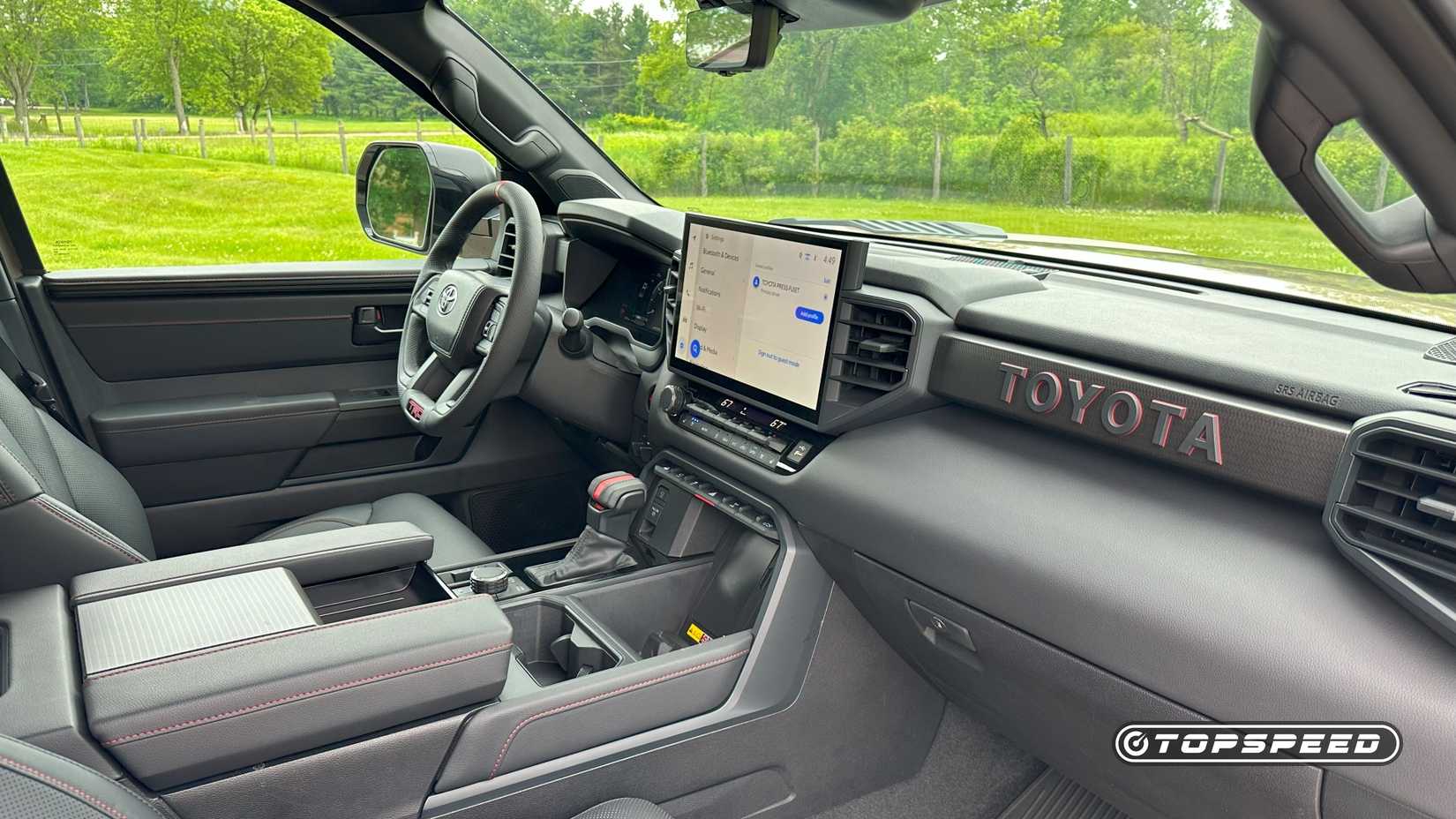 2025 Toyota Tundra TRD Pro i-Force Max Interior shot showing dash