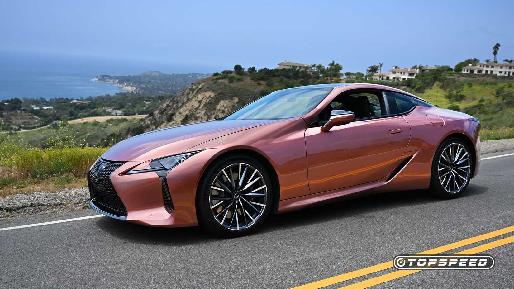 2025 Copper Lexus LC500 front 3/4