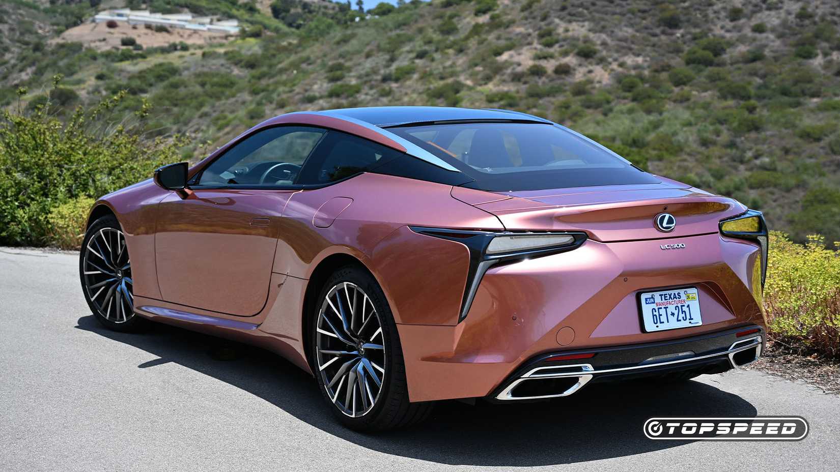 2025 Copper Lexus LC500 rear 3/4