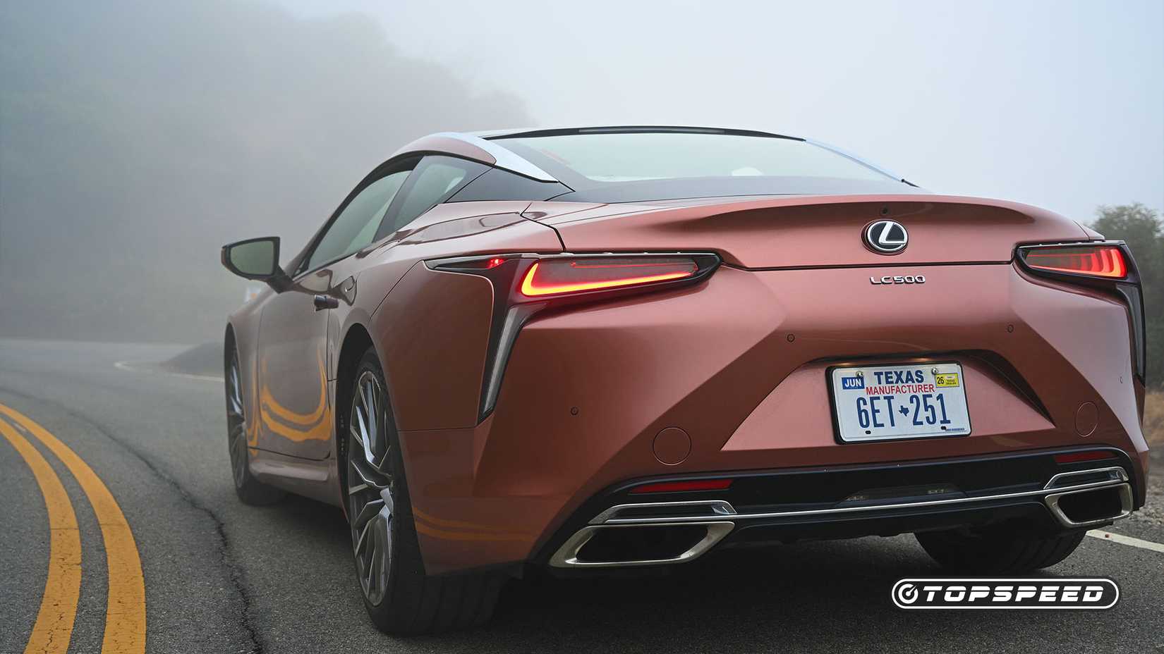 2025 Copper Lexus LC500 rear 3/4