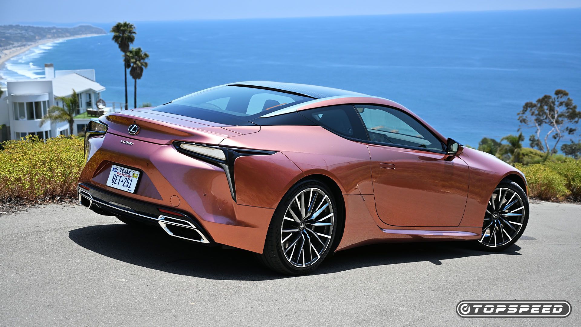 2025 Copper Lexus LC500 rear 3/4 