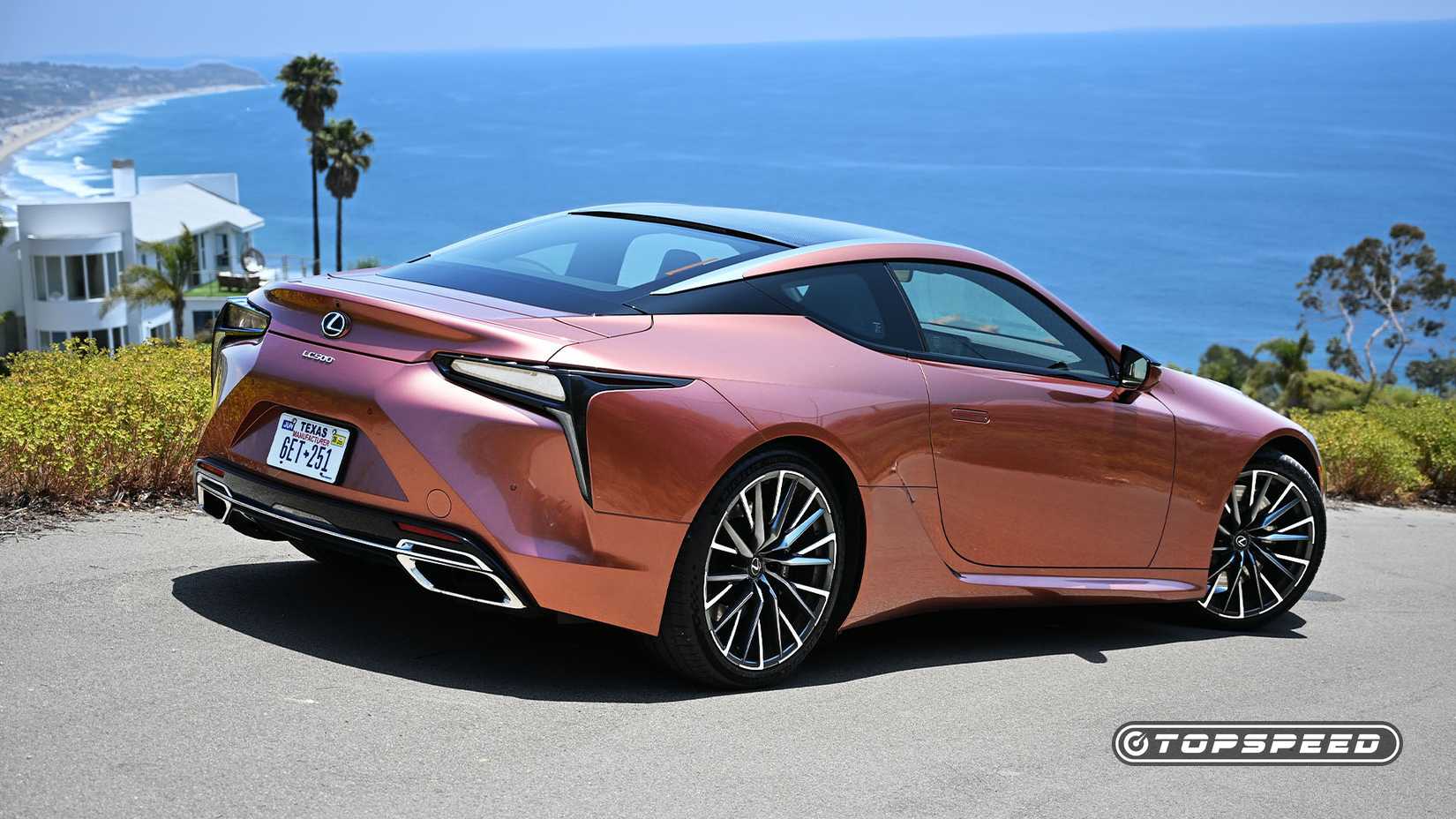 2025 Copper Lexus LC500 rear 3/4