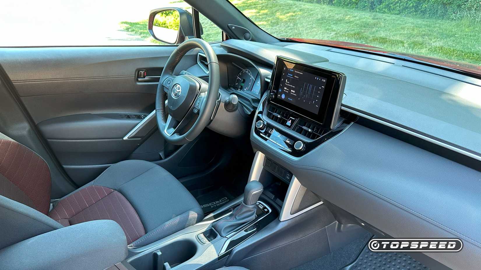 2025 Toyota Corolla Cross Hybrid Nightshade interior shot showing Dashboard