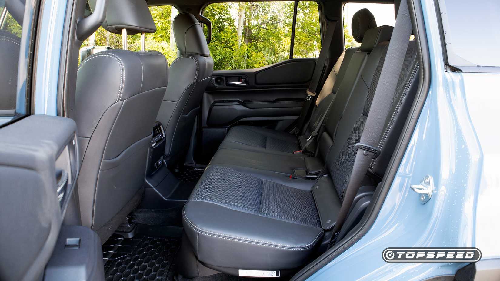 2025 Toyota Land Cruiser interior shot of the rear seats