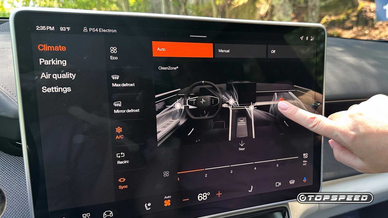 2026 Polestar 4 vent controls