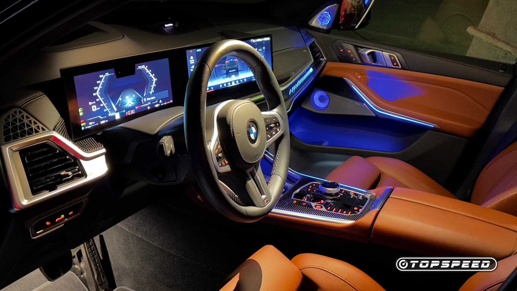2025 BMW X7 M60i Interior Illuminated Blue