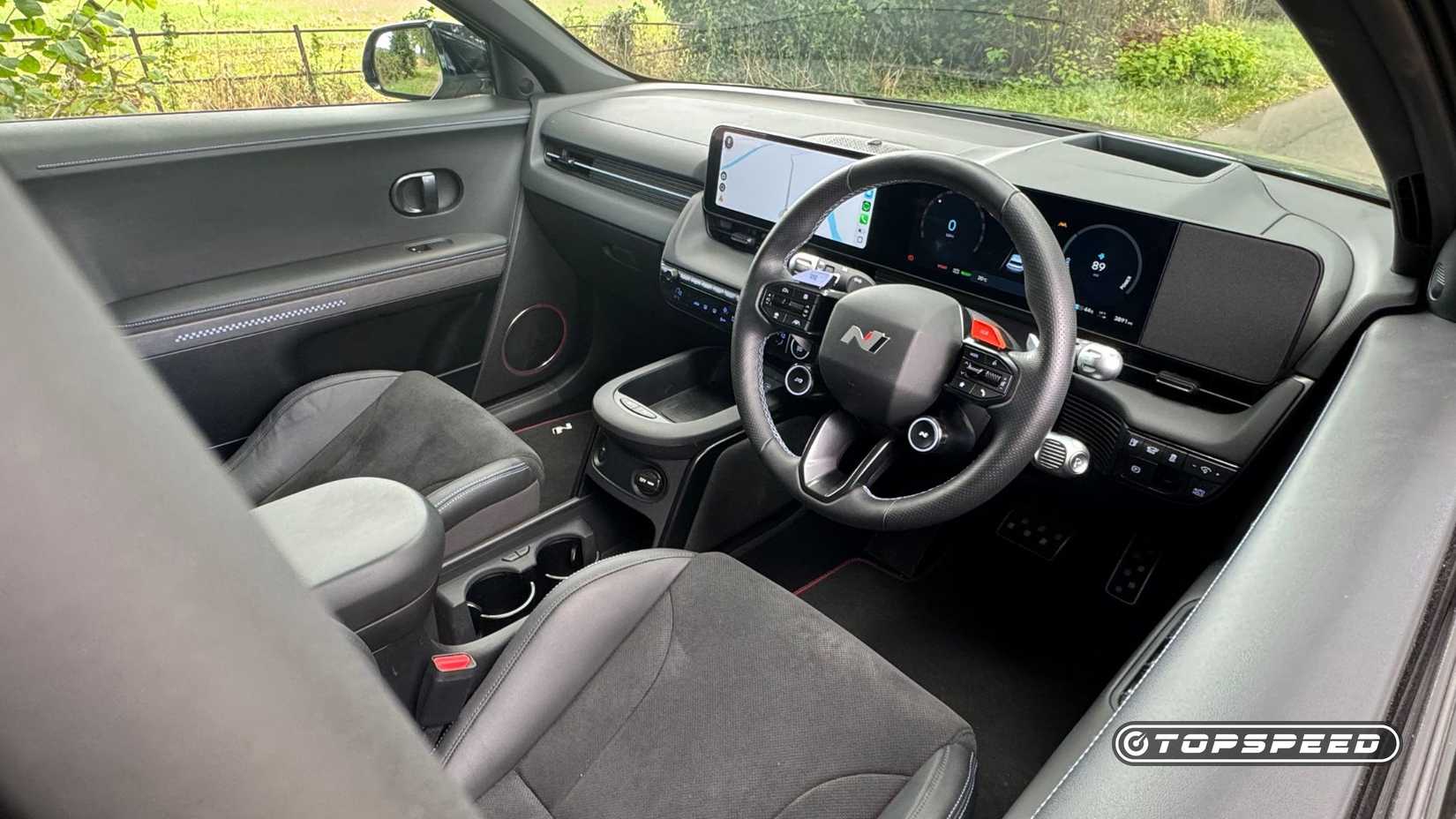 Shot inside the cabin of a 2025 Hyundai Ioniq 5 N.