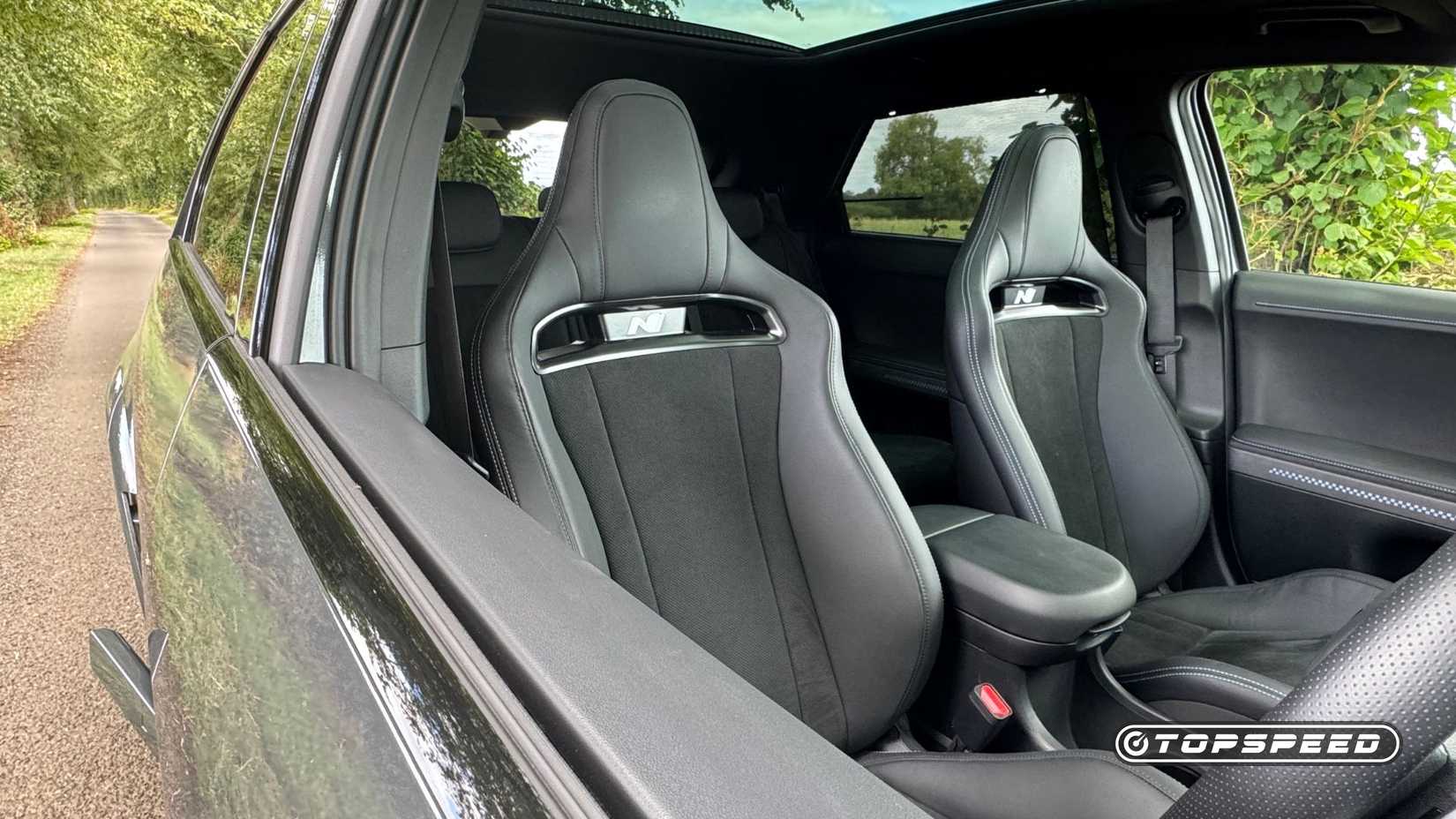 Shot inside the cabin of a 2025 Hyundai Ioniq 5 N.