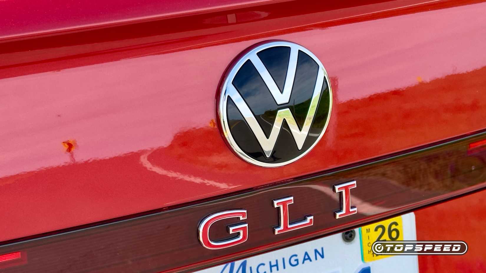 2025 Volkswagen GLI exterior rear badge and GLI insignia
