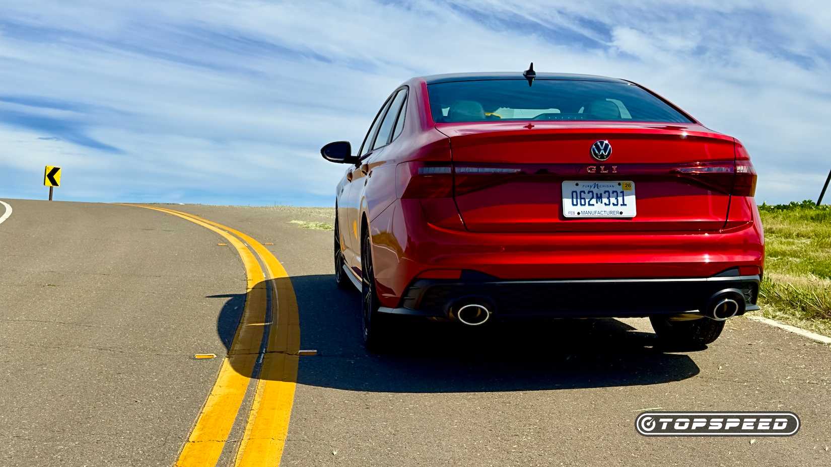 2025 Volkswagen Jetta GLI Exterior Rear on road