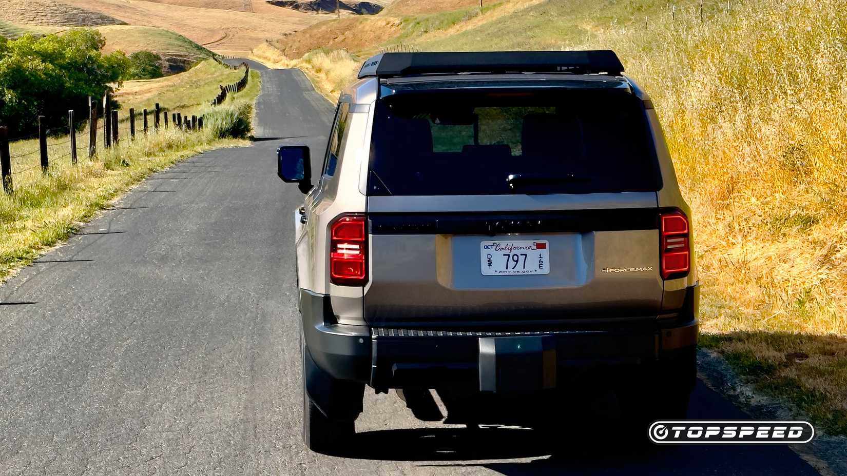2025 Toyota Land Cruiser Exterior Rear View On Road