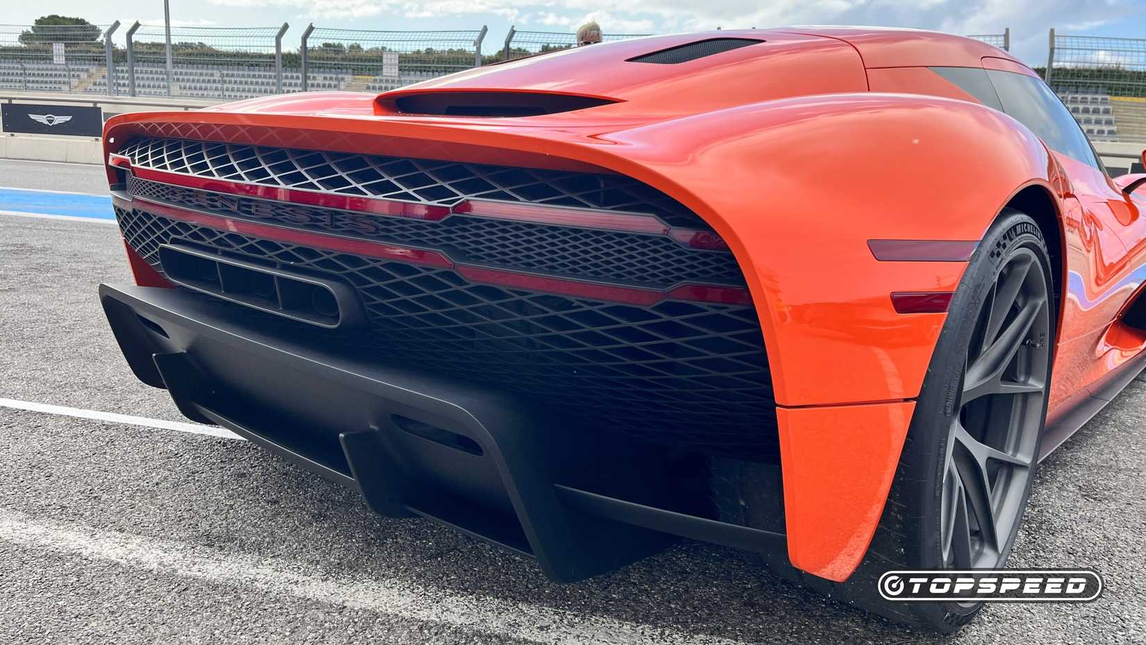 Detail shot of the rear of the Genesis Magma GT Concept