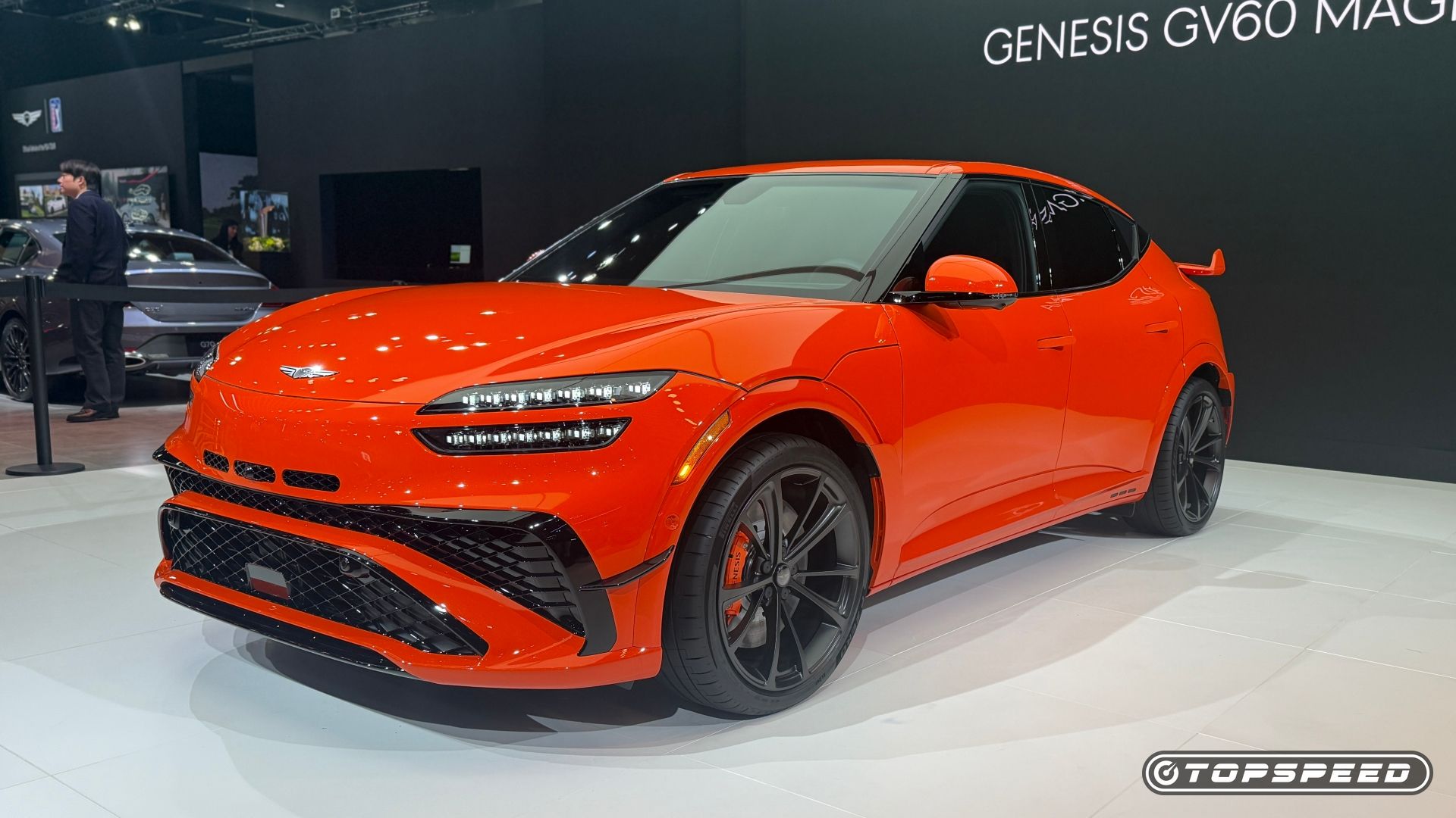 2027 Genesis GV60 Magma no palco no 2025 LA Auto Show