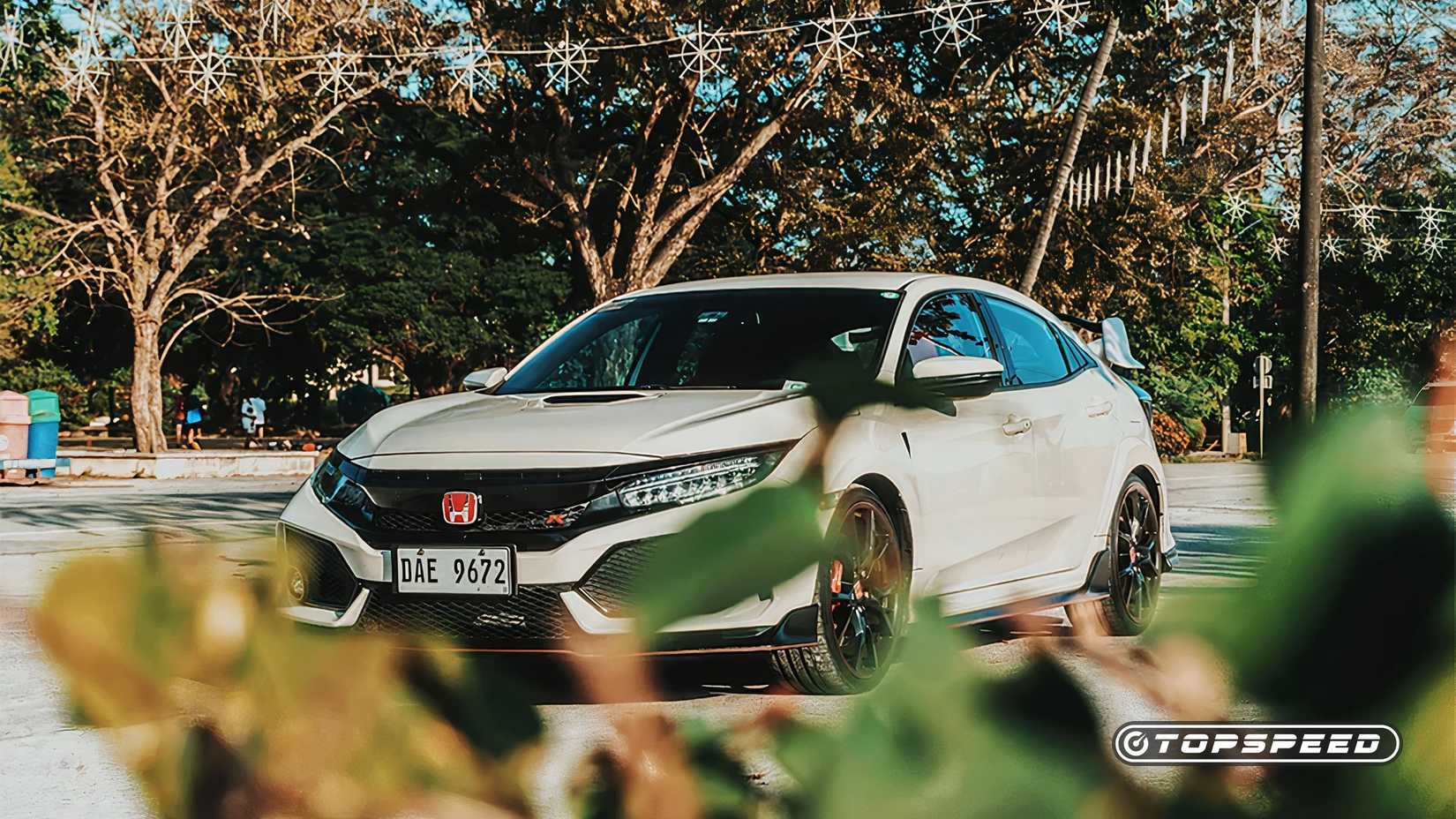 Front 3/4 view of a 2020 Honda Civic Type R