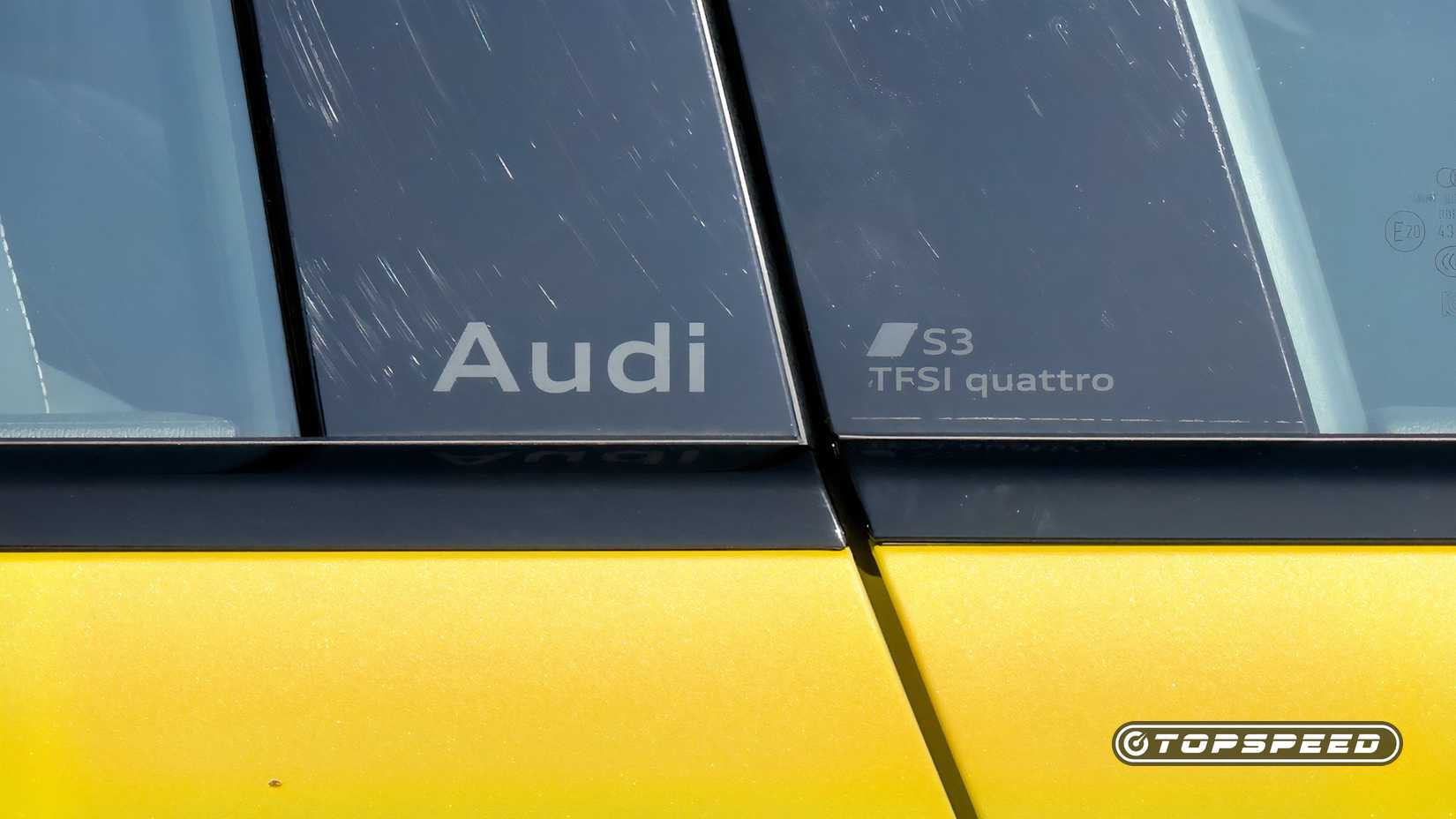 2025 Audi S3 Prestige 2.0 TFSI Quattro close-up of side decals